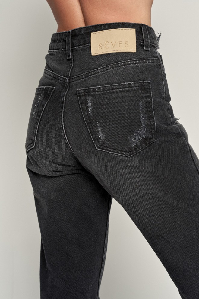 Spodnie Jeans Hadid black